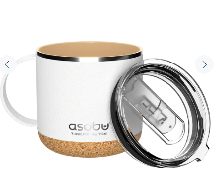 White-Infinite-Mug-Stainless-Steel-Cork-Bottom-Asobu-Willows-Box